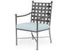 Sunset West Provence Pewter Wrought Iron Cushion Dining Chair
