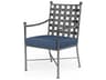 Sunset West Provence Pewter Wrought Iron Cushion Dining Chair