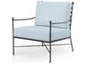 Sunset West Provence Pewter Wrought Iron Cushion Lounge Chair