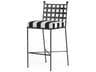 Sunset West Provence Pewter Wrought Iron Cushion Bar Stool