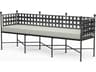 Sunset West Provence Pewter Wrought Iron Cushion Bench