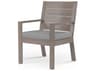 Sunset West Laguna Driftwood Aluminum Cushion Dining Chair