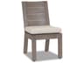 Sunset West Laguna Armless Aluminum Outdoor Patio Dining Chair in Canvas Flax
