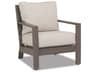 Sunset West Laguna Aluminum Patio Club Chair in Canvas Flax