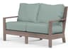 Sunset West Laguna Driftwood Aluminum Cushion Loveseat