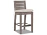 Sunset West Laguna Aluminum Outdoor Patio Bar Stool in Canvas Flax