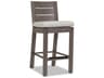 Sunset West Laguna Aluminum Outdoor Patio Counter Stool in Canvas Flax