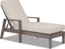 Sunset West Laguna Aluminum Adjustable Outdoor Chaise in Canvas Flax