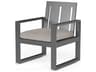 Sunset West Redondo Slate Aluminum Cushion Dining Chair
