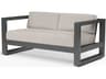 Sunset West Redondo Slate Aluminum Cushion Loveseat
