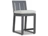 Sunset West Redondo Aluminum Outdoor Bar Stool in Cast Silver