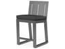 Sunset West Redondo Slate Aluminum Cushion Bar Stool
