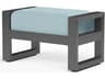 Sunset West Redondo Slate Aluminum Cushion Ottoman