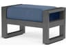 Sunset West Redondo Slate Aluminum Cushion Ottoman