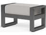 Sunset West Redondo Slate Aluminum Cushion Ottoman