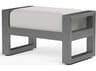 Sunset West Redondo Grays Aluminum Cushion Ottoman