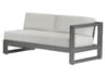 Sunset West Redondo Aluminum Slate Right Arm Outdoor Patio Loveseat