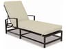 Sunset West La Jolla Aluminum Espresso Patio Chaise Lounge in Canvas Flax with Self Welt
