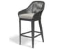 Sunset West Milano Rope Outdoor Patio Bar Stool in Echo Ash