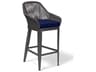 Sunset West Milano Slate Rope Cushion Bar Stool