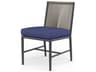 Sunset West Pietra Graphite Aluminum Cushion Dining Chair