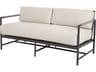 Sunset West Pietra Aluminum Outdoor Patio Loveseat in Echo Ash