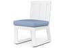 Sunset West Newport Frosted White Aluminum Outdoor Dining Side Chair