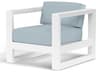 Sunset West Newport Frost Aluminum Cushion Lounge Chair