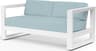 Sunset West Newport Frost Aluminum Cushion Loveseat