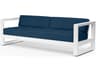 Sunset West Newport Frost Aluminum Cushion Sofa