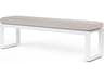 Sunset West Newport Frost Aluminum Cushion Bench