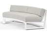Sunset West Newport Aluminum Frost Curved Outdoor Sofa