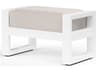Sunset West Newport Frost Aluminum Cushion Ottoman