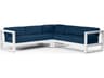 Sunset West Newport Frost Aluminum Cushion Sofa