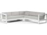 Sunset West Newport Frost Aluminum Cushion Sofa
