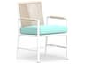 Sunset West Sabbia White Aluminum Cushion Dining Chair