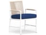 Sunset West Sabbia White Aluminum Cushion Dining Chair