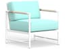 Sunset West Sabbia White Aluminum Cushion Lounge Chair