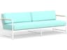 Sunset West Sabbia White Aluminum Cushion Sofa