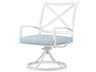 Sunset West Bristol White Aluminum Cushion Dining Chair