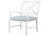 Sunset West Bristol White Aluminum Cushion Dining Chair