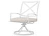 Sunset West Bristol White Aluminum Cushion Dining Chair