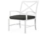 Sunset West Bristol White Aluminum Cushion Dining Chair