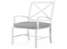 Sunset West Bristol White Aluminum Cushion Dining Chair