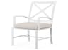 Sunset West Bristol White Aluminum Cushion Dining Chair