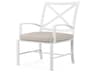 Sunset West Bristol Aluminum Frost Outdoor Patio Dining Arm Chair