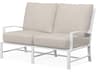 Sunset West Bristol Aluminum Frost Swivel Outdoor Patio Loveseat