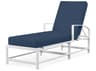 Sunset West Bristol White Aluminum Cushion Chaise Lounge