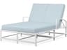 Sunset West Bristol White Aluminum Cushion Chaise Lounge