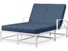 Sunset West Bristol White Aluminum Cushion Chaise Lounge